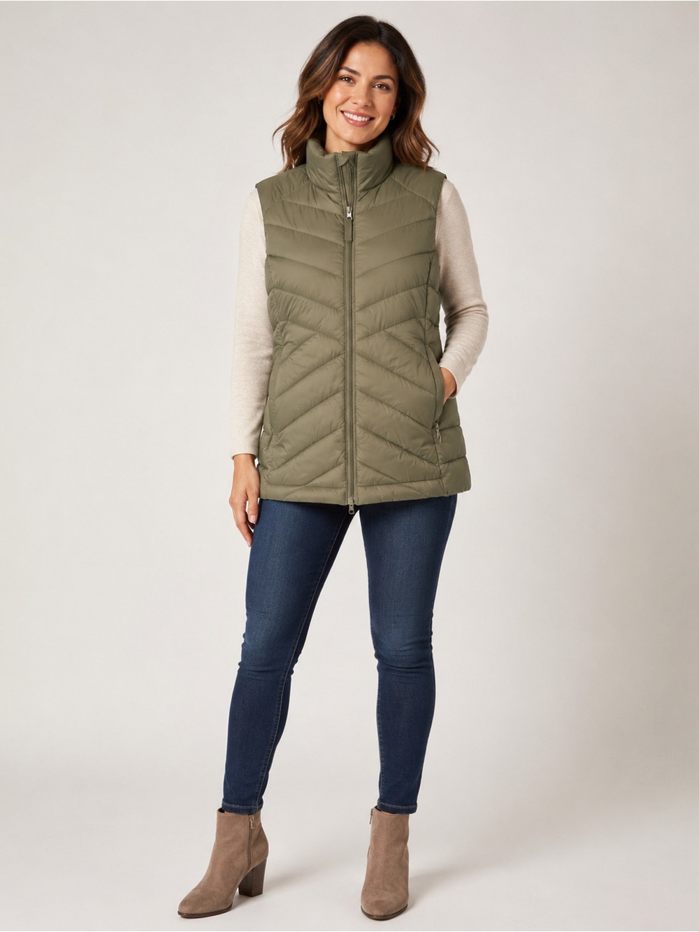 Love Tree Sage Green Ultralight Packable Puffer Vest NWT Women’s Small